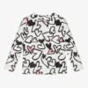 Junona White Hearts Cotton Top