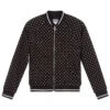 KARL LAGERFELD KIDS Black & Silver Zip-Up Top