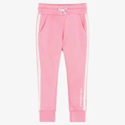 KARL LAGERFELD KIDS Girls Pink Logo Joggers