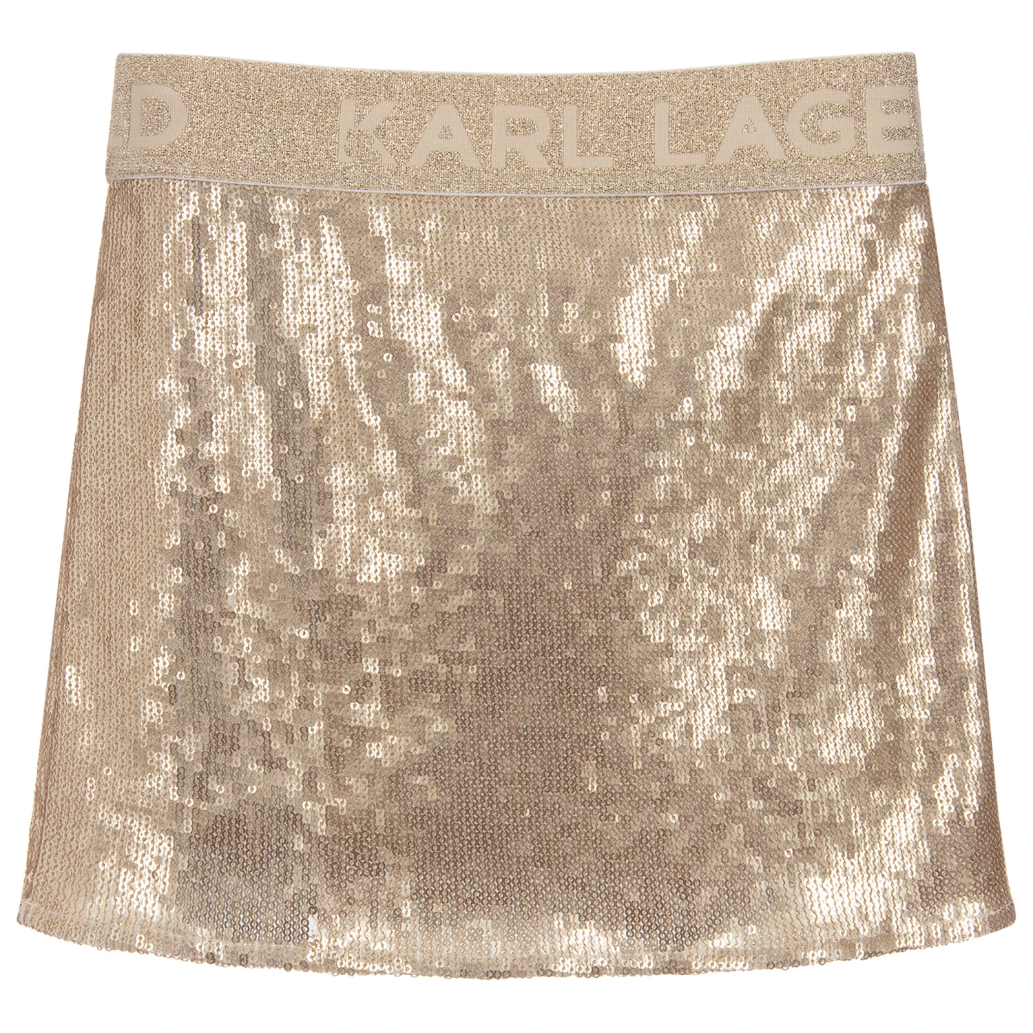 KARL LAGERFELD KIDS Gold Sequin Mini Skirt 2 KARL LAGERFELD KIDS Gold Sequin Mini Skirt - Image 2