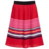 KARL LAGERFELD KIDS Red Pleated Crêpe Skirt