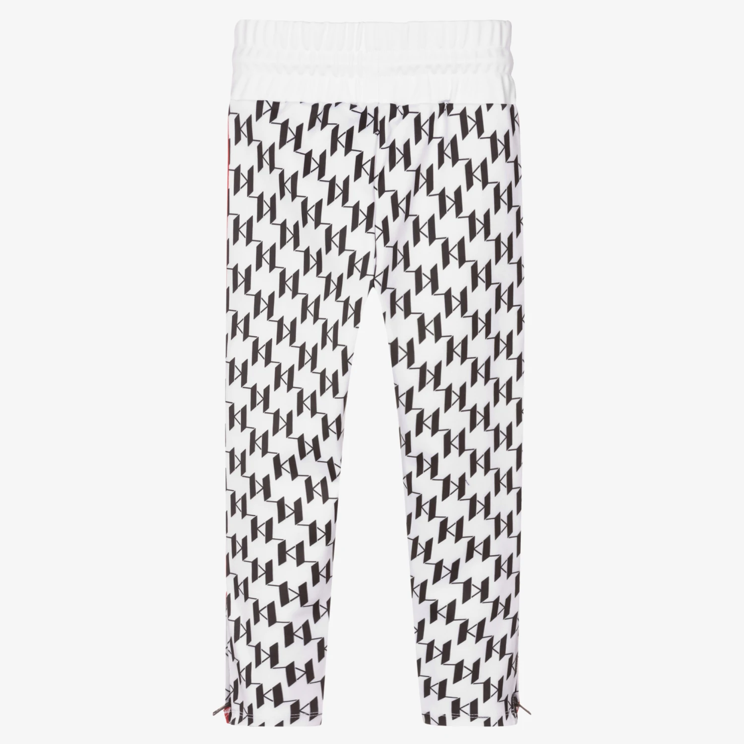 KARL LAGERFELD KIDS White Logo Printed Joggers 3 KARL LAGERFELD KIDS White Logo Printed Joggers - Image 3