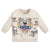 KENZO KIDS Beige Cotton Tiger Sweatshirt