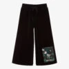 KENZO KIDS Black Velour Jungle Trousers
