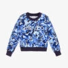 KENZO KIDS Girls Blue Camo Sweatshirt