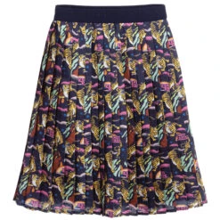 KENZO KIDS Girls Blue Pleated Skirt