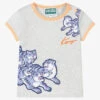 KENZO KIDS Girls Grey Cotton Jersey T-Shirt