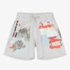KENZO KIDS Girls Grey Logo Shorts