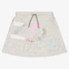 KENZO KIDS Girls Grey Multi Iconics Skirt