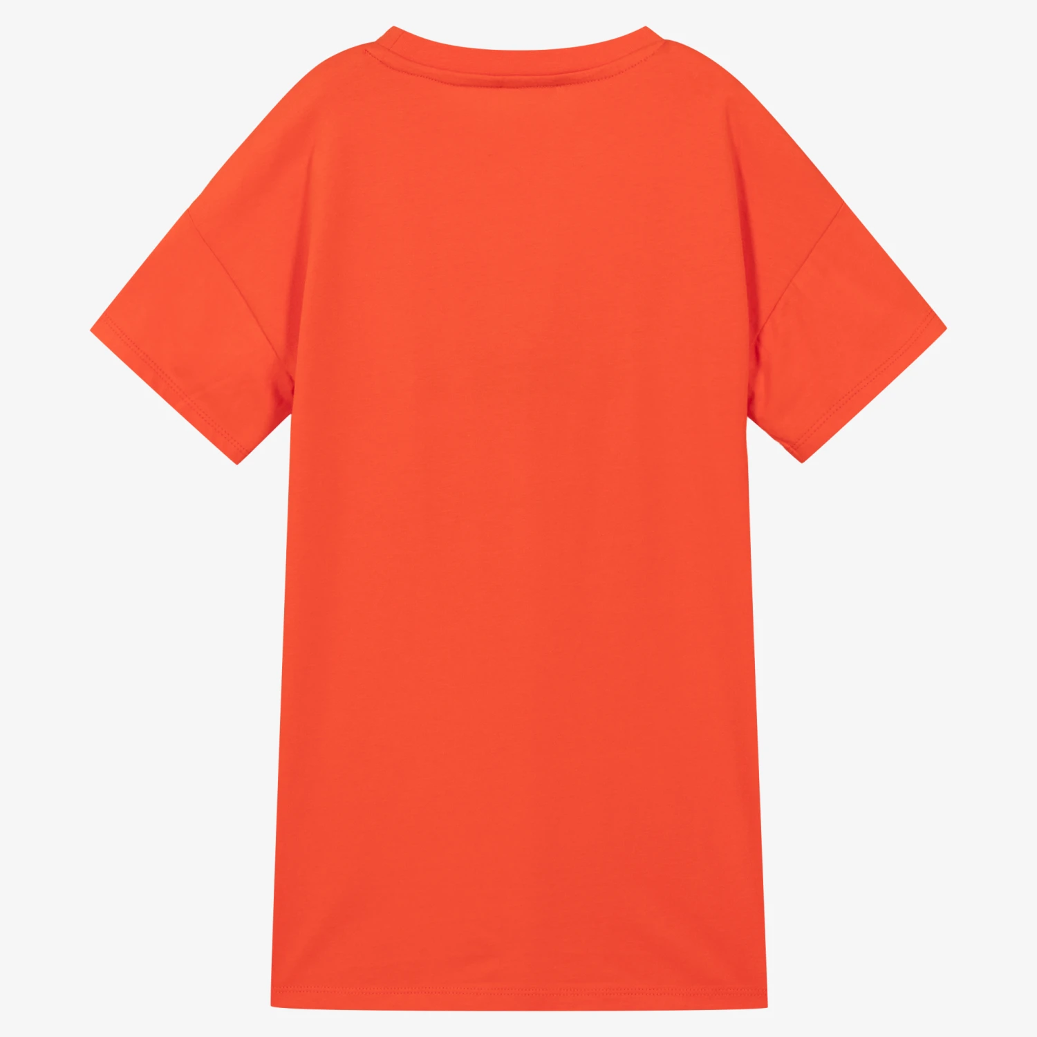 KENZO KIDS Girls Orange Cotton Logo Dress 2 KENZO KIDS Girls Orange Cotton Logo Dress - Image 2