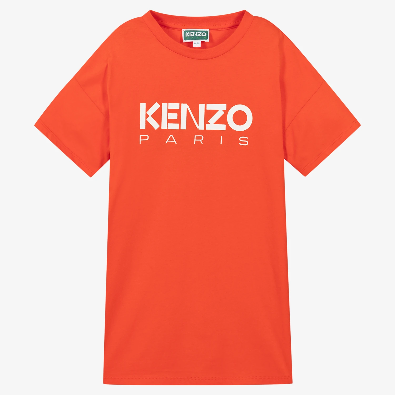 KENZO KIDS Girls Orange Cotton Logo Dress 1 KENZO KIDS Girls Orange Cotton Logo Dress