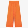 KENZO KIDS Girls Orange Tiger Stripe Trousers
