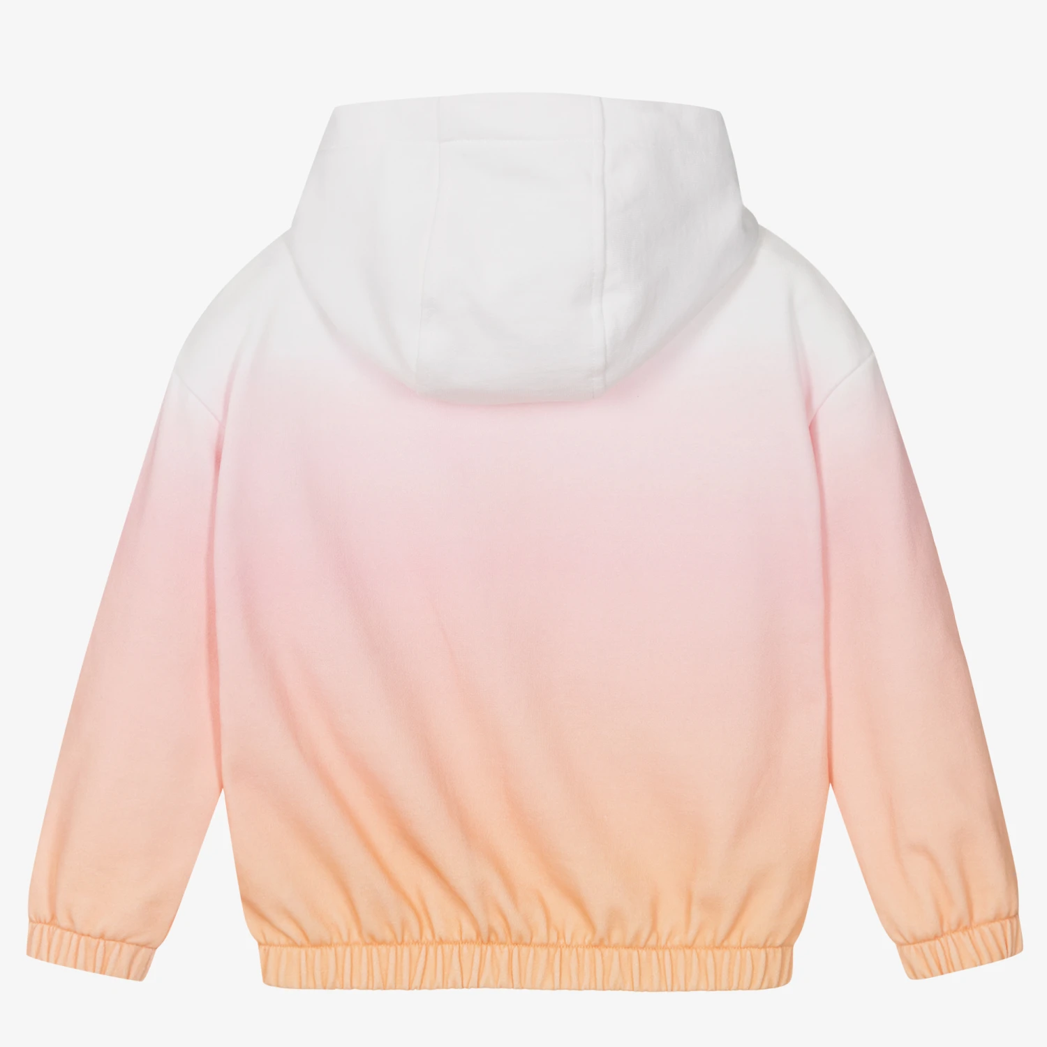 KENZO KIDS Girls Pink Cotton Logo Zip-Up Hoodie 2 KENZO KIDS Girls Pink Cotton Logo Zip-Up Hoodie - Image 2