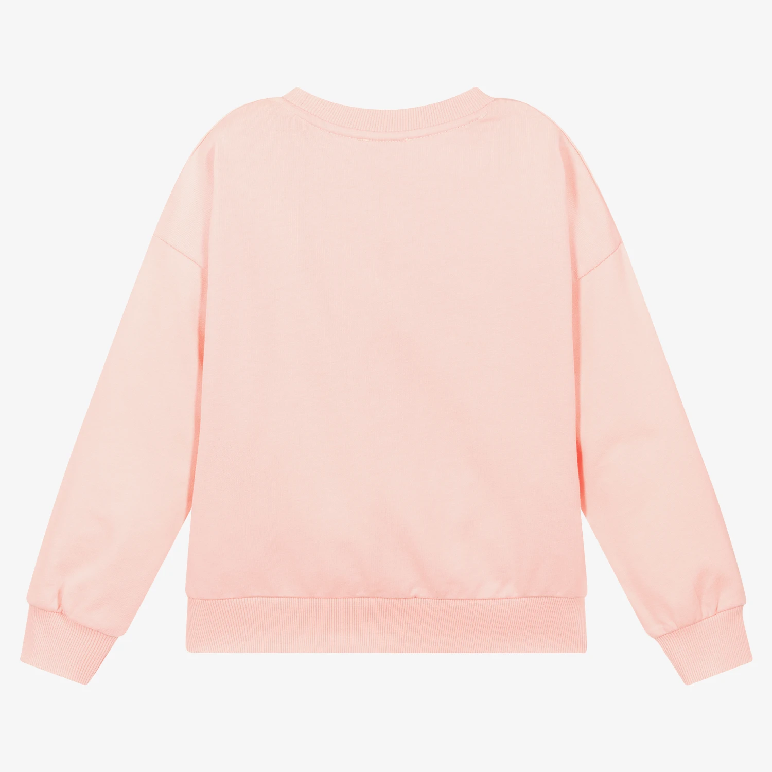 KENZO KIDS Girls Pink Embroidered Logo Sweatshirt 2 KENZO KIDS Girls Pink Embroidered Logo Sweatshirt - Image 2