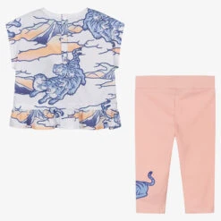 KENZO KIDS Girls White & Pink Cotton Leggings Set -Deals Whimsy Collection Store kenzo kids girls white pink cotton leggings set 502378 b07df05ca9c40f0a4f34d87428456d744bf99ac0