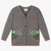 KENZO KIDS Grey Elephant Knit Cardigan