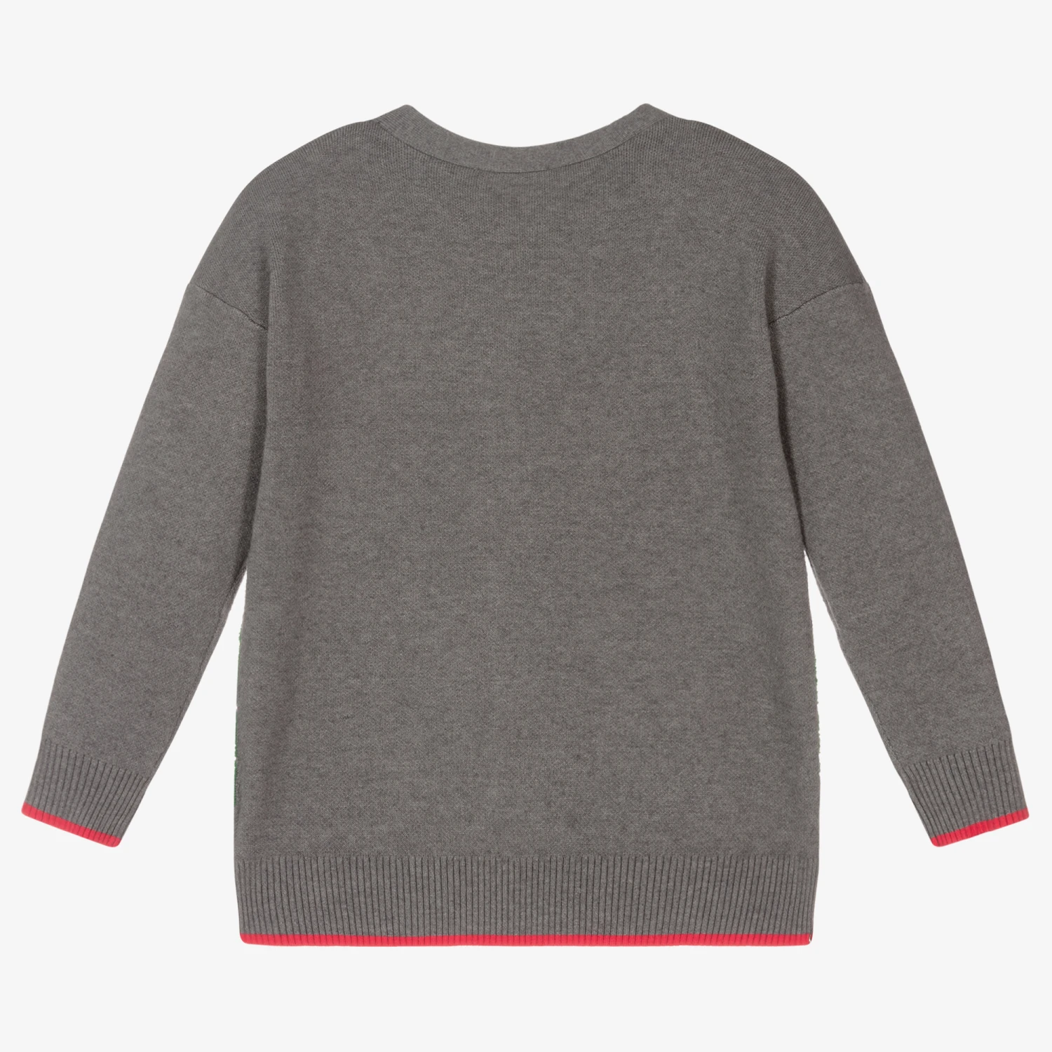 KENZO KIDS Grey Elephant Knit Cardigan 2 KENZO KIDS Grey Elephant Knit Cardigan - Image 2