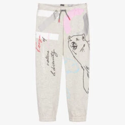 KENZO KIDS Grey Multi Iconics Joggers