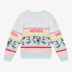 KENZO KIDS Pale Blue Bear Logo Sweater -Deals Whimsy Collection Store kenzo kids pale blue bear logo sweater 470624 d56da48d92c0c98659c469349649bbdc90b98273