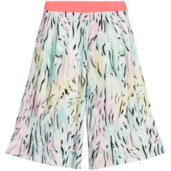 KENZO KIDS Pink & Blue Pleated Culottes