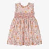 Kidiwi Girls Pink Cotton Liberty Print Dress