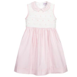 Kidiwi Girls Pink Smocked Dress