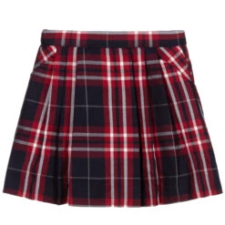 Kidiwi Girls Red & Blue Check Skirt