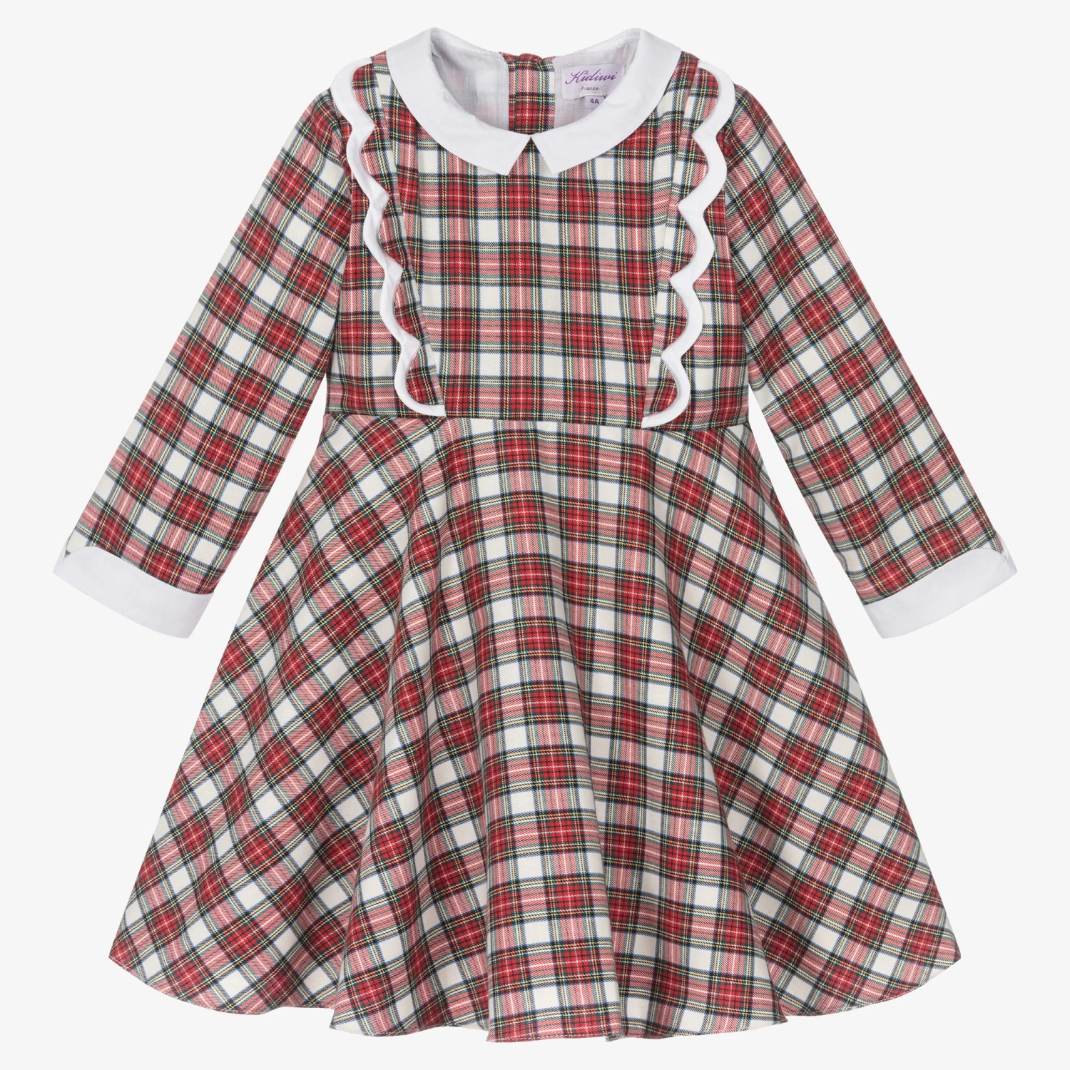Kidiwi Girls Red Cotton Tartan Dress 1 Kidiwi Girls Red Cotton Tartan Dress