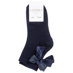 La Perla Girls Navy Blue Bow Socks -Deals Whimsy Collection Store la perla girls navy blue bow socks 283202 379736b7625dc75702d4805a9a8de5052feaa48b
