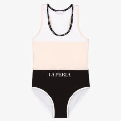 La Perla Pink & Black Logo Swimsuit