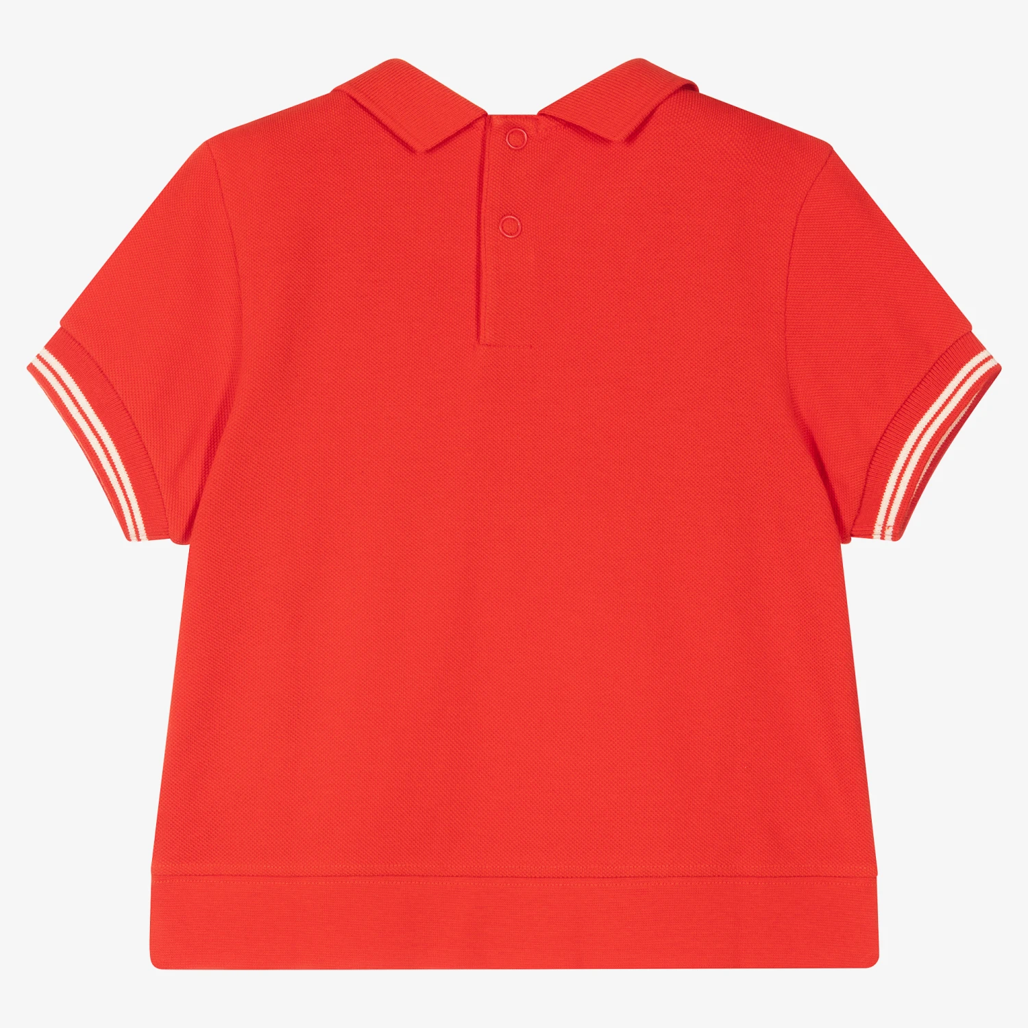 Lacoste Girls Red Cotton Polo Shirt 3 Lacoste Girls Red Cotton Polo Shirt - Image 3