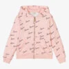 Lanvin Girls Pink Logo Zip-Up Top
