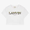 Lanvin Girls White Curb Logo T-Shirt