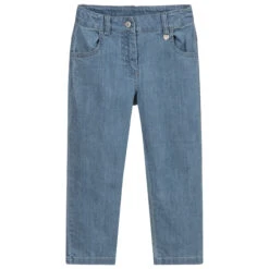 Lapin House Girls Blue Bow Jeans