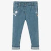 Lapin House Girls Blue Flowers Denim Jeans