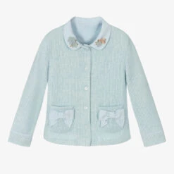 Lapin House Girls Blue Knitted Cardigan