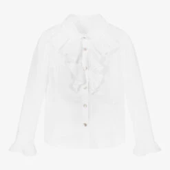 Lapin House Girls White Cotton Blouse