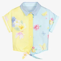 Lapin House Girls Yellow & Blue Blouse