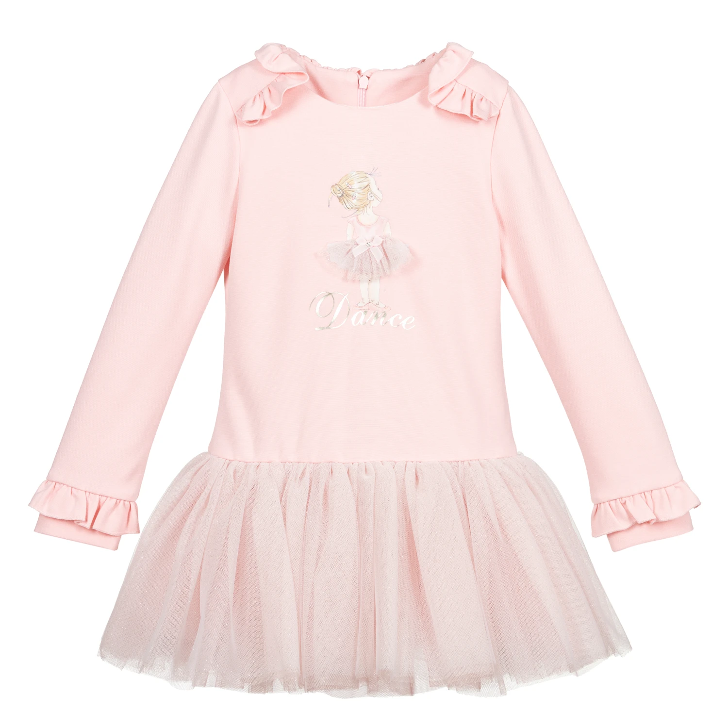 Lapin House Pink Jersey & Tulle Dress 1 Lapin House Pink Jersey & Tulle Dress