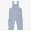 Laranjinha Blue & White Striped Cotton Dungarees