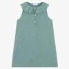 Laranjinha Girls Blue Cotton Piqué Dress