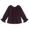 Laranjinha Girls Blue & Red Check Blouse