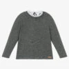 Laranjinha Girls Grey Wool Sweater