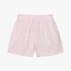 Laranjinha Girls Pink Cotton & Linen Shorts