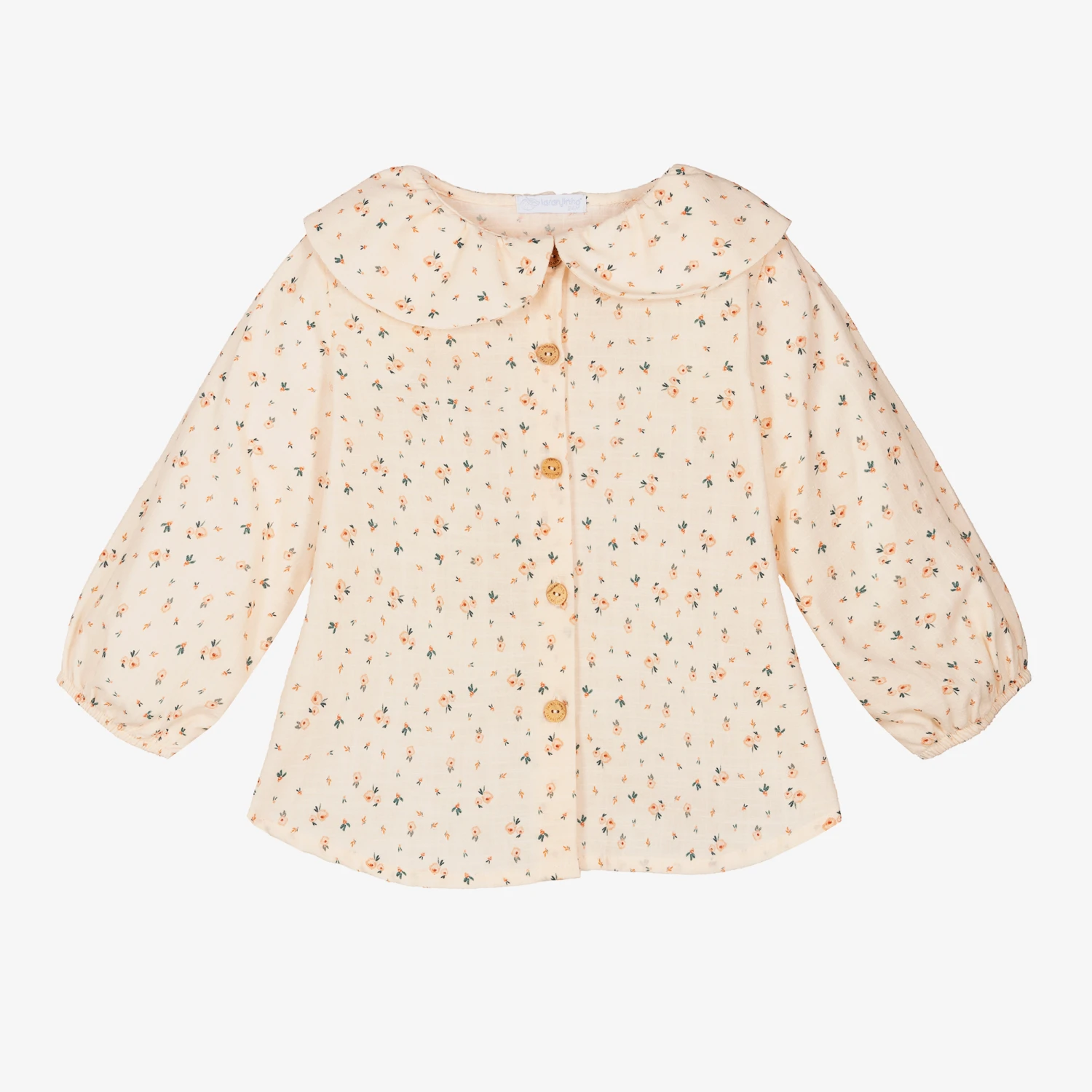 Laranjinha Girls Pink Floral Blouse 1 Laranjinha Girls Pink Floral Blouse