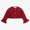 Laranjinha Girls Red Knitted Cardigan