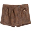 Le Chic Brown Snake Print Skort
