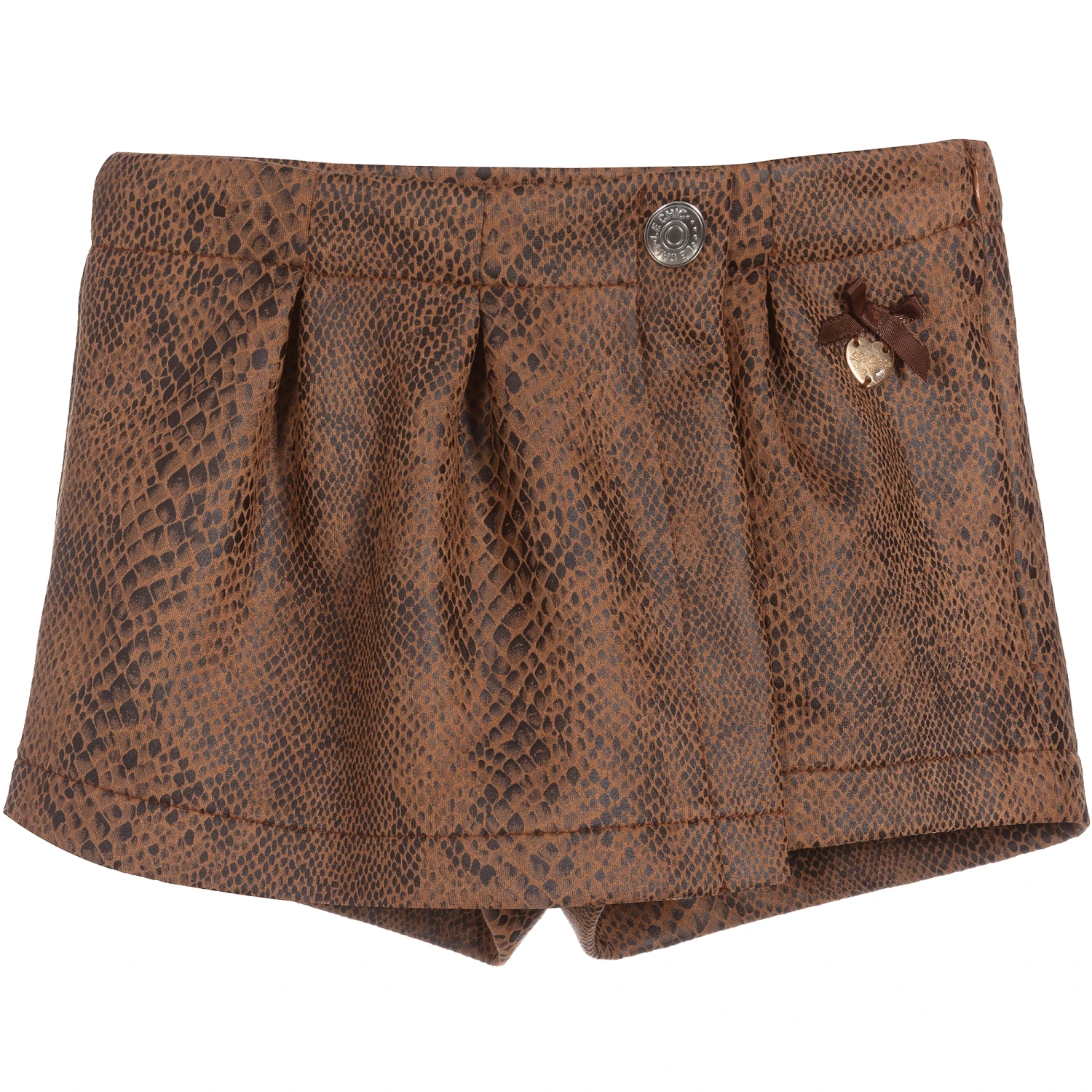 Le Chic Brown Snake Print Skort 1 Le Chic Brown Snake Print Skort
