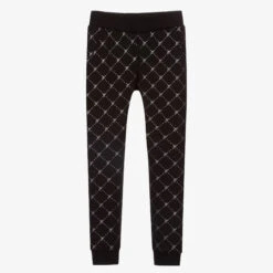 Le Chic Girls Black Logo Joggers