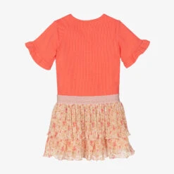 Le Chic Girls Coral Pink Floral Dress -Deals Whimsy Collection Store le chic girls coral pink floral dress 429825 0f707f57998516aa85b24b858ab391359ca20569